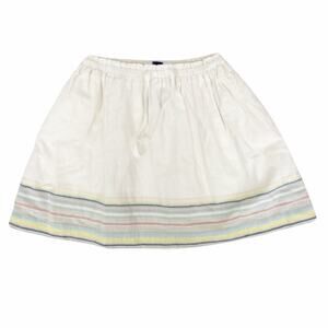 Baby Gap White Skirt Striped Hem Sz 5